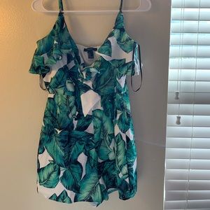Forever 21 women’s foliage leaf print romper
